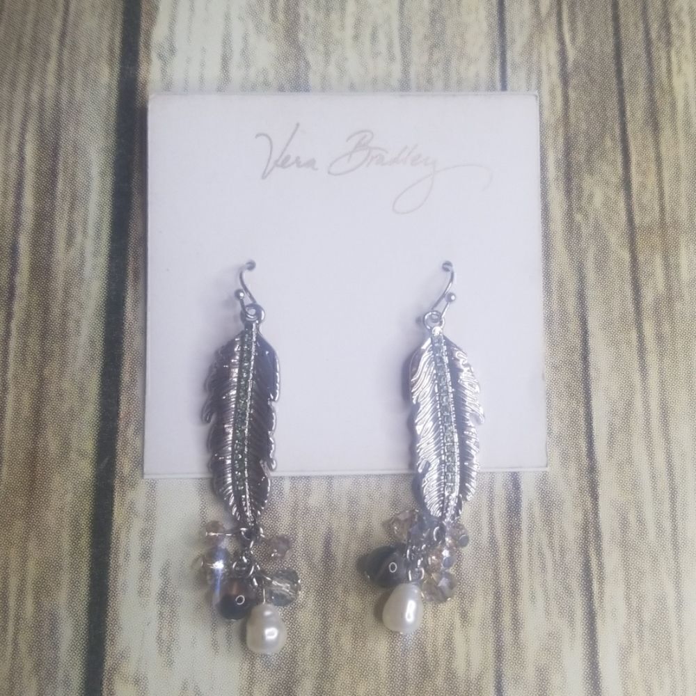 VERA BRADLEY Feather Earrings NWT